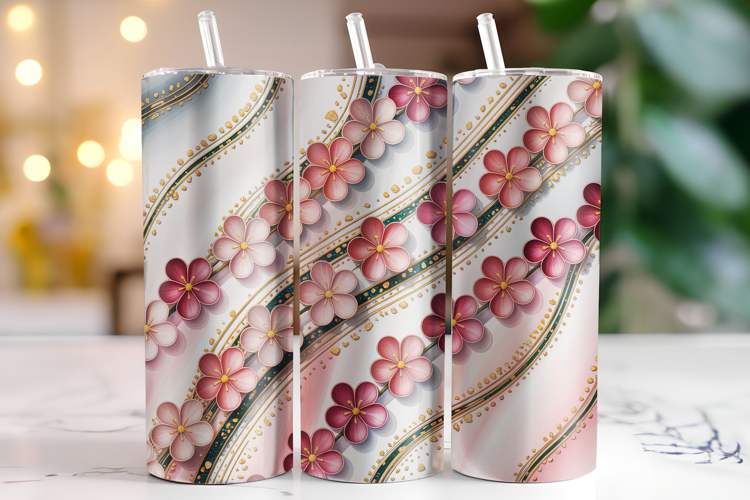 Flowers Tumbler Wrap | Sublimation | Tumblers