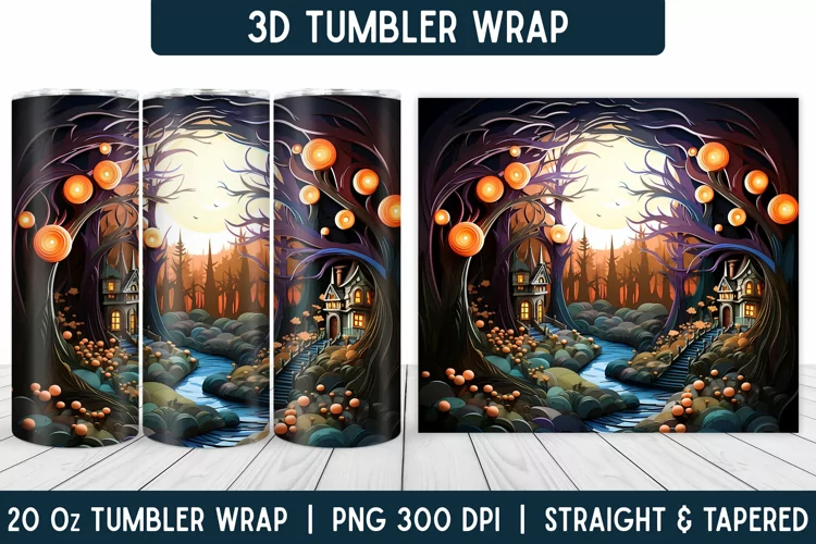 3D Flower Tumbler Wrap | Flower Tumbler | Sublimation PNG