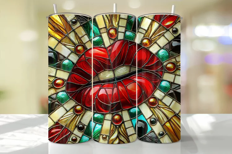 Lips Tumbler Wrap | Sublimation | Tumblers