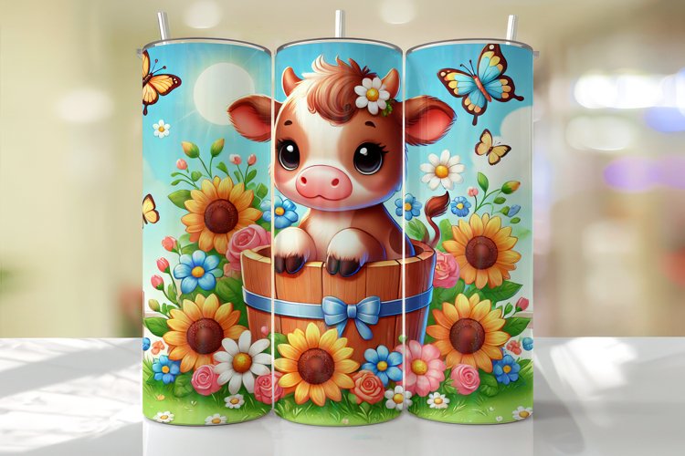 Highland Cow Tumbler Wrap | Sublimation | Tumblers