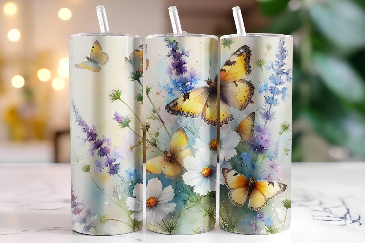 Flowers Tumbler Wrap | Sublimation | Tumblers