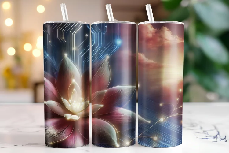 Flowers Tumbler Wrap | Sublimation | Tumblers