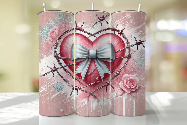 Heart Tumbler Wrap | Sublimation | Tumblers