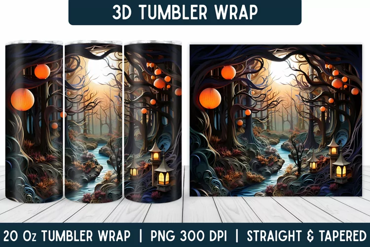 3D Tumbler Wrap | Flower Tumbler | Sublimation PNG