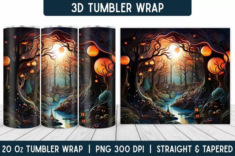 3D Tumbler Wrap | Flower Tumbler | Sublimation Tumbler