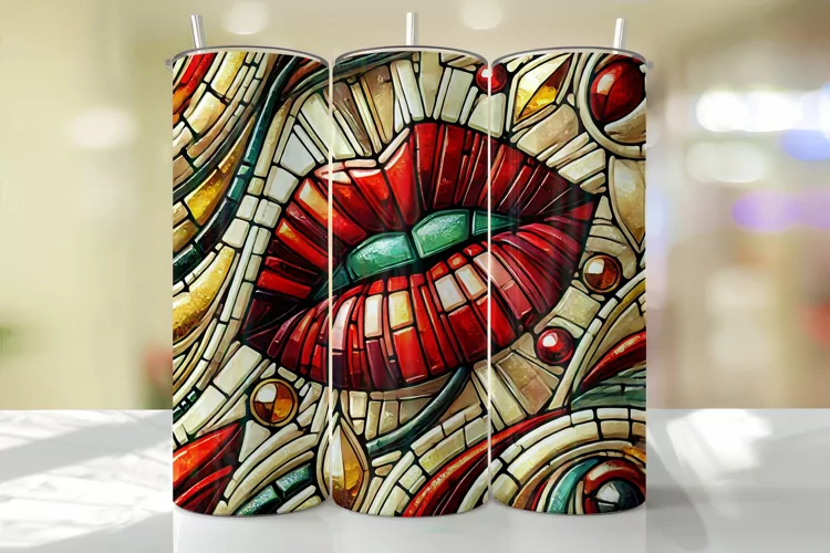 Lips Tumbler Wrap | Sublimation | Tumblers