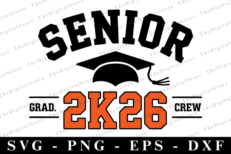 Senior Grad 2026 Crew svg | Graduation Svg | Svg cut file