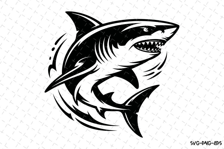 Shark Svg Design | Svg Cut Files | Digital Download example image 1