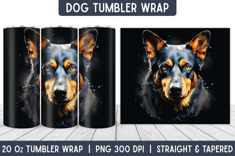 Dog Tumbler Wrap | Tumbler Designs | Sublimation Designs
