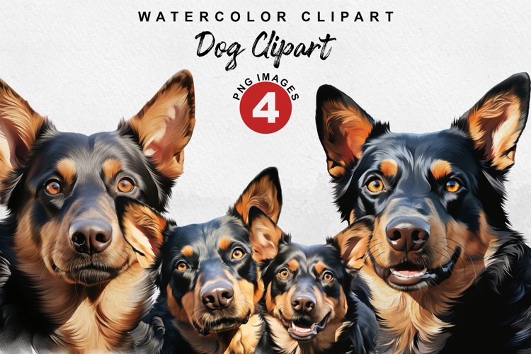 Lancashire Heeler Dog Clipart | Watercolor Clipart | PNG