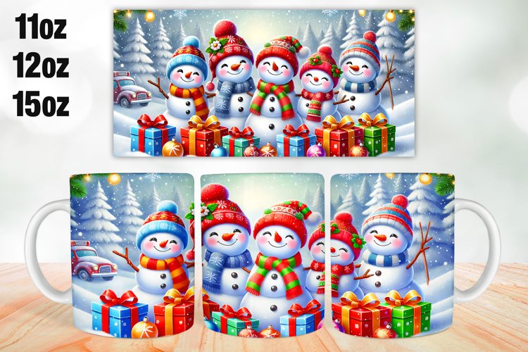 Christmas Mug Wrap Sublimation 11oz, 12oz, 15oz