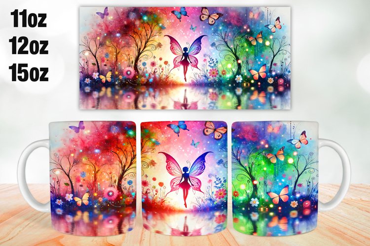 Fairy Mug Wrap Sublimation 11oz, 12oz, 15oz