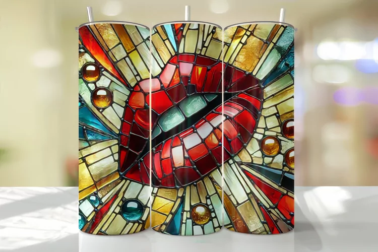 Lips Tumbler Wrap | Sublimation | Tumblers