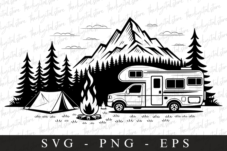 Campfire Svg | Camping Svg | Svg Cut Files