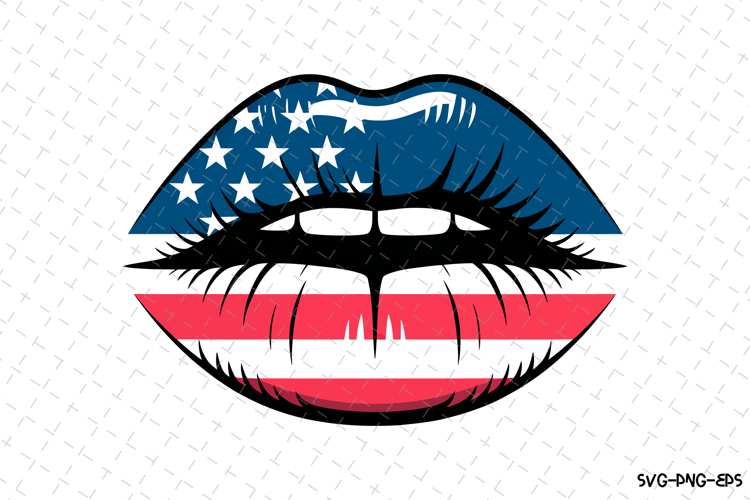 USA Lips Svg Design | Svg Cut Files | Cricut