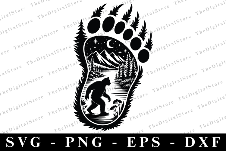 Bigfoot Paw SVG | SVG Cut files | Cricut
