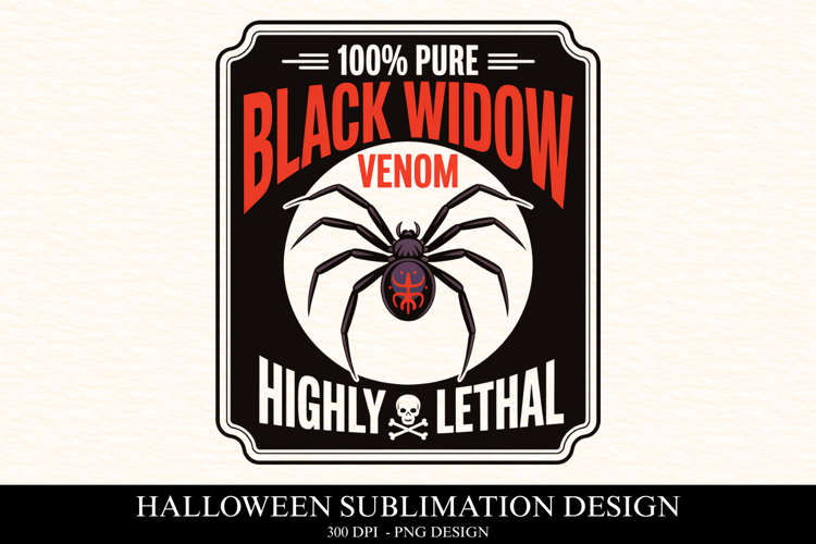 Black widow Venom Highly lethal Clipart PNG | Spooky Season