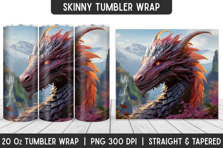 Tumbler Sublimation Wrap | 3D Sublimation | Skinny Tumbler example image 1