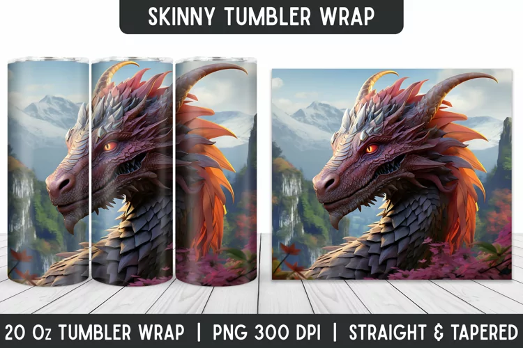 Tumbler Sublimation Wrap | 3D Sublimation | Skinny Tumbler