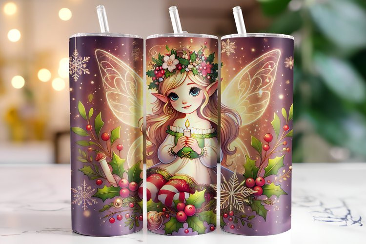 Christmas Fairy Tumbler Wrap | Christmas | Sublimation