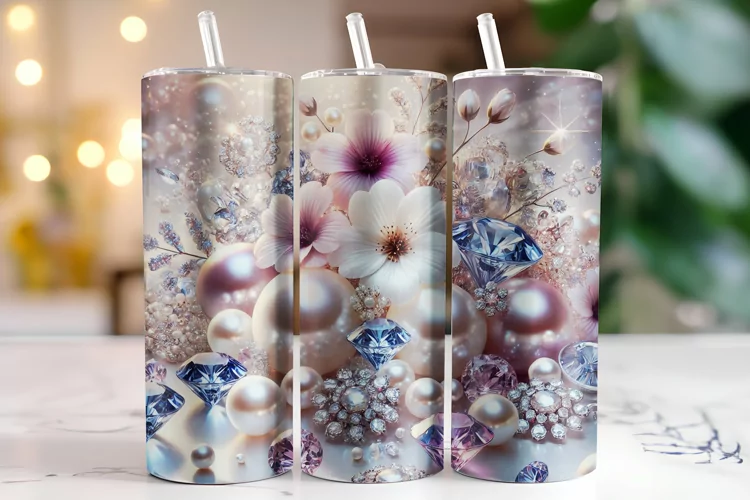 Flowers Tumbler Wrap | Sublimation | Tumblers