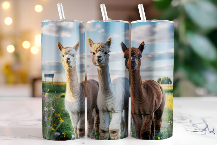 Huacaya Alpaca Tumbler Wrap | Sublimation | Tumblers