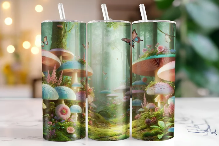 Mushroom Tumbler Wrap | Sublimation | Tumblers
