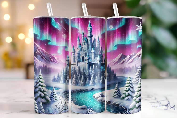 Castle Tumbler Wrap | Sublimation | Tumblers example image 1
