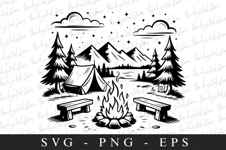 Campfire Svg | Camping Svg | Svg Cut Files