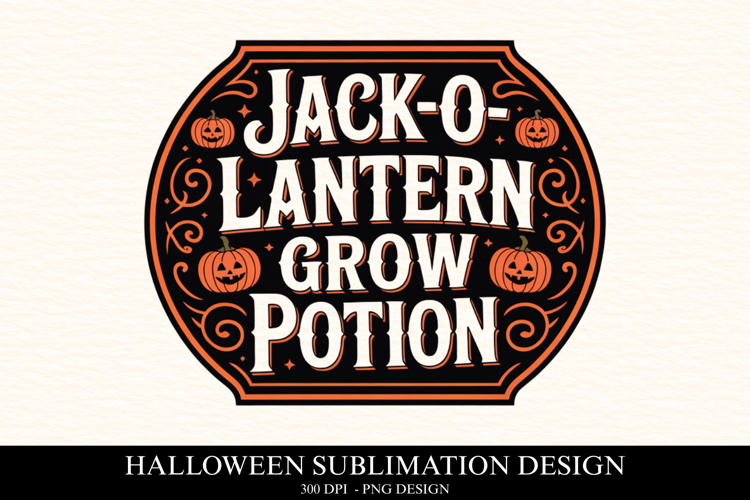 Jack-o- lantern grow potion Clipart PNG | Spooky Season Png