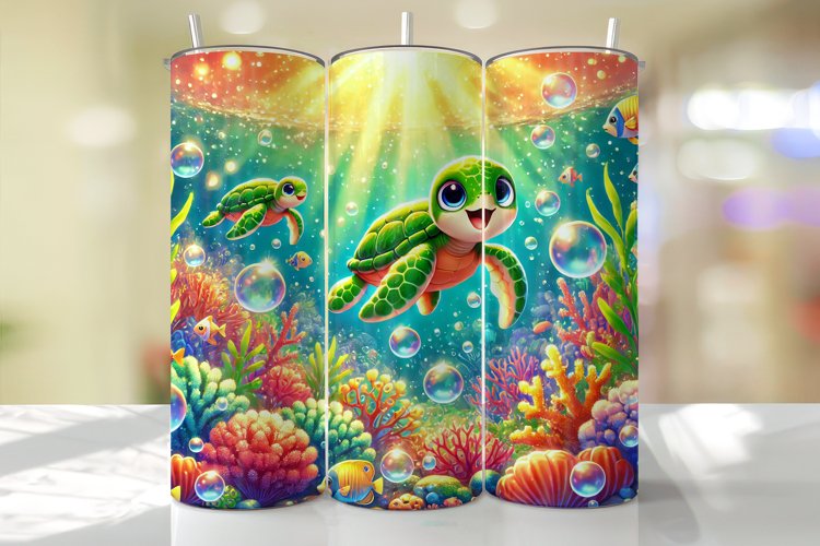 Turtle Tumbler Wrap | Sublimation | Tumblers