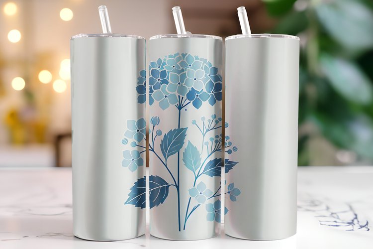 Flowers Tumbler Wrap | Sublimation | Tumblers example image 1