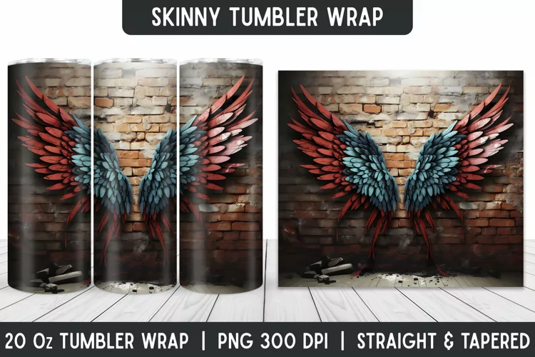 Watercolor Tumbler Wrap | 3D Sublimation | Skinny Tumbler