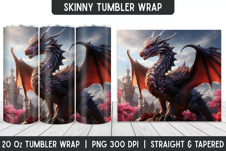 Tumbler Sublimation Wrap | 3D Sublimation | Skinny Tumbler