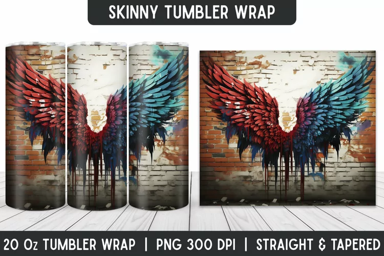 Watercolor Tumbler Wrap | 3D Sublimation | Skinny Tumbler