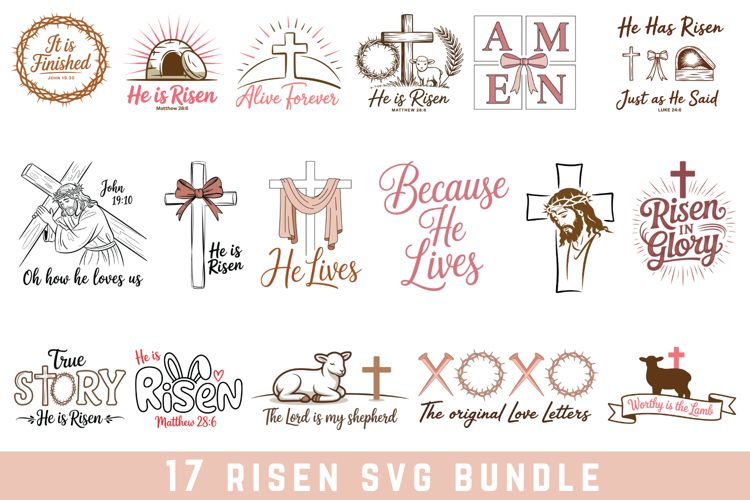 17 Risen Svg Bundle | SVG Cut files | Cricut