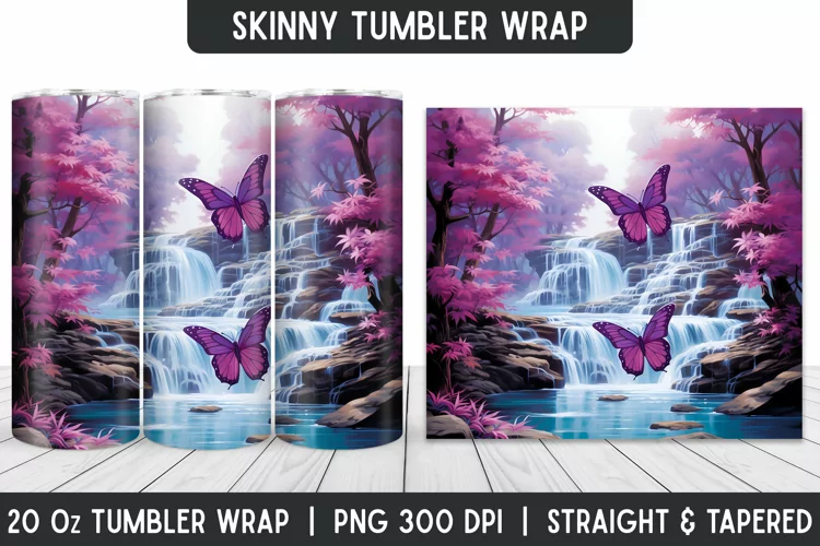 Tumbler Sublimation Wrap | 3D Sublimation | Skinny Tumbler