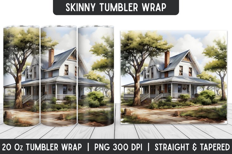Tumbler Sublimation Wrap | 3D Sublimation | Skinny Tumbler example image 1