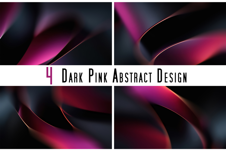 Dark Gray and Pink Abstract Design