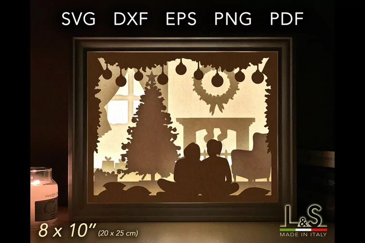 Christmas Lightbox | 3D Layered Shadowbox