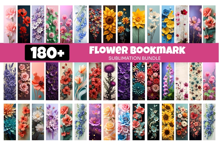 Flower Bookmark Sublimation PNG Bundle