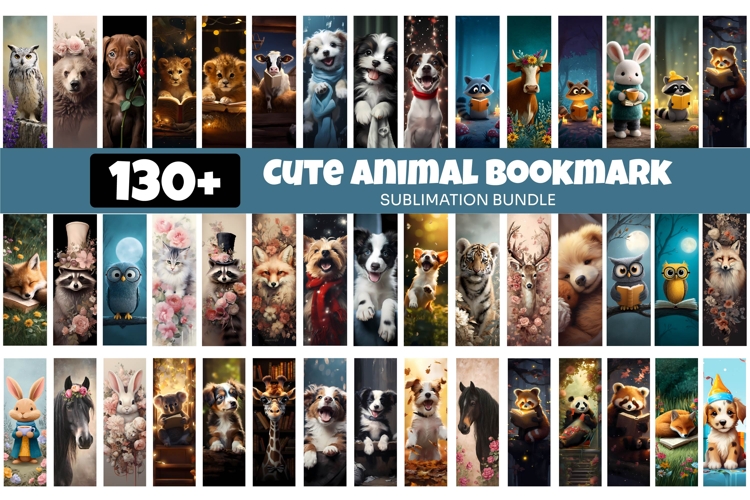 Animal Bookmark Sublimation Bundle PNG