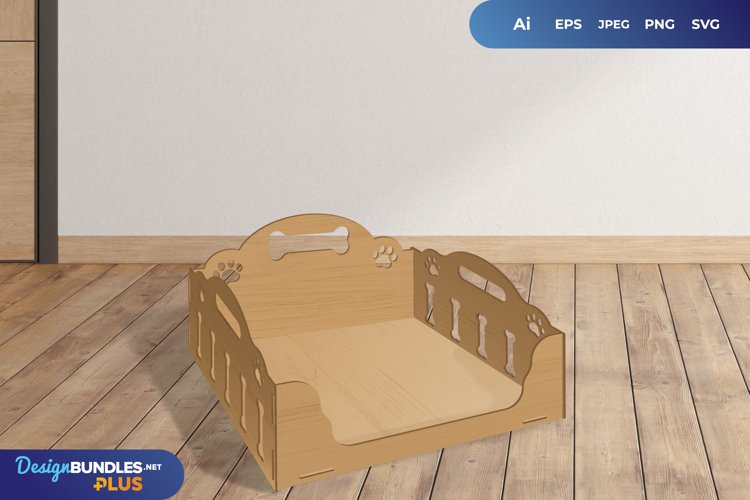 Dog Bed SVG Laser Cutting Files, Self Assemble Craft