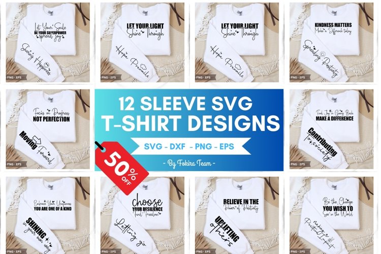 Sleeve T-shirt Designs SVG Bundle, Sleeve T-shirt