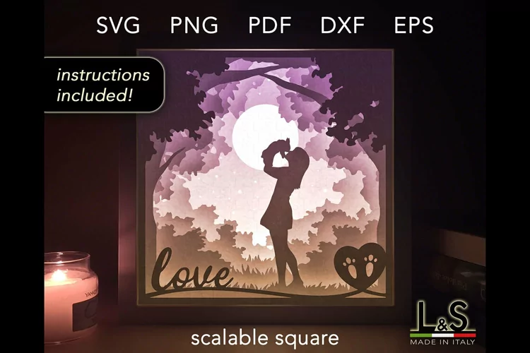 Bunny Shadow Box Svg | Lightbox Template
