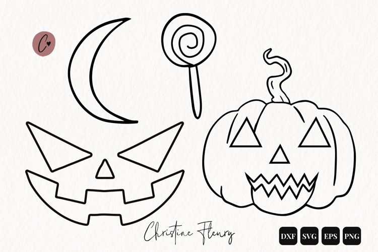 Halloween Outline SVG PNG DXF EPS