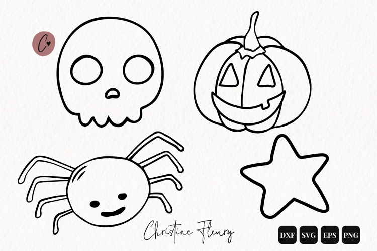 Halloween Outline SVG PNG DXF EPS