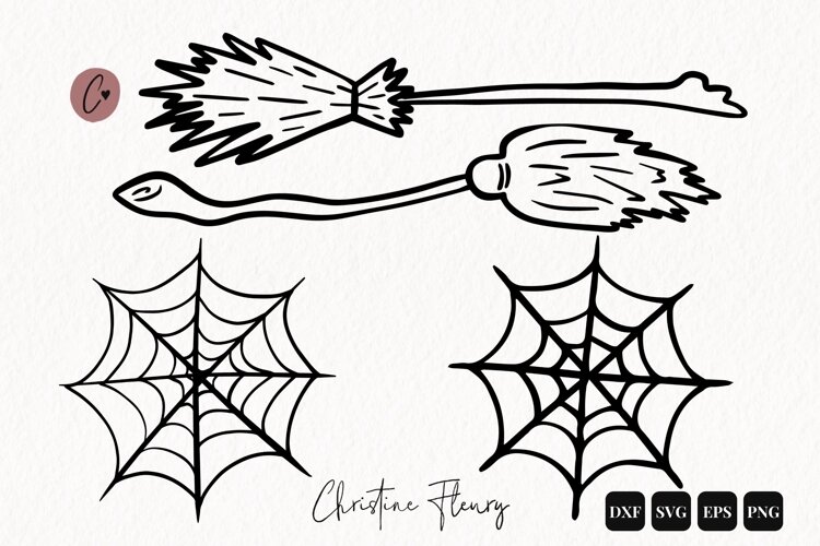 Halloween Outline SVG PNG DXF EPS example image 1