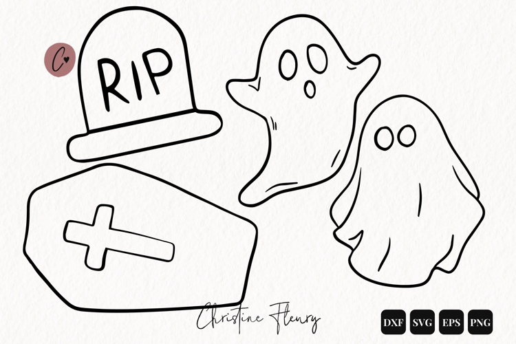 Halloween Outline SVG PNG DXF EPS
