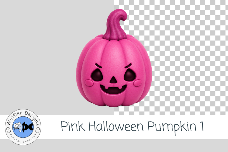 Pink Halloween Pumpkin 1 PNG Cute Halloween Clipart